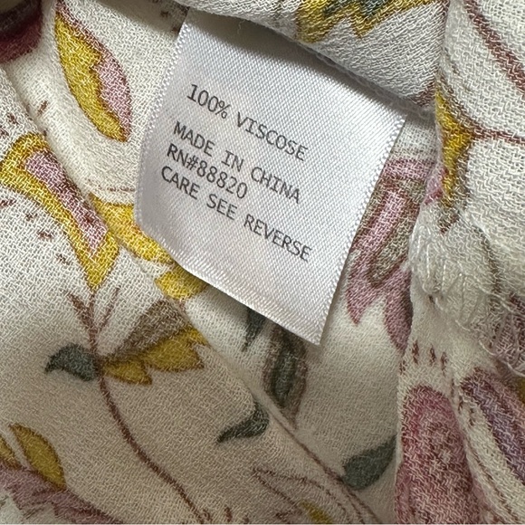 Rachel Zoe Floral sleeveless Tank, Yellow & Pink Flowy Top Floral - M - NWT - Picture 7 of 9